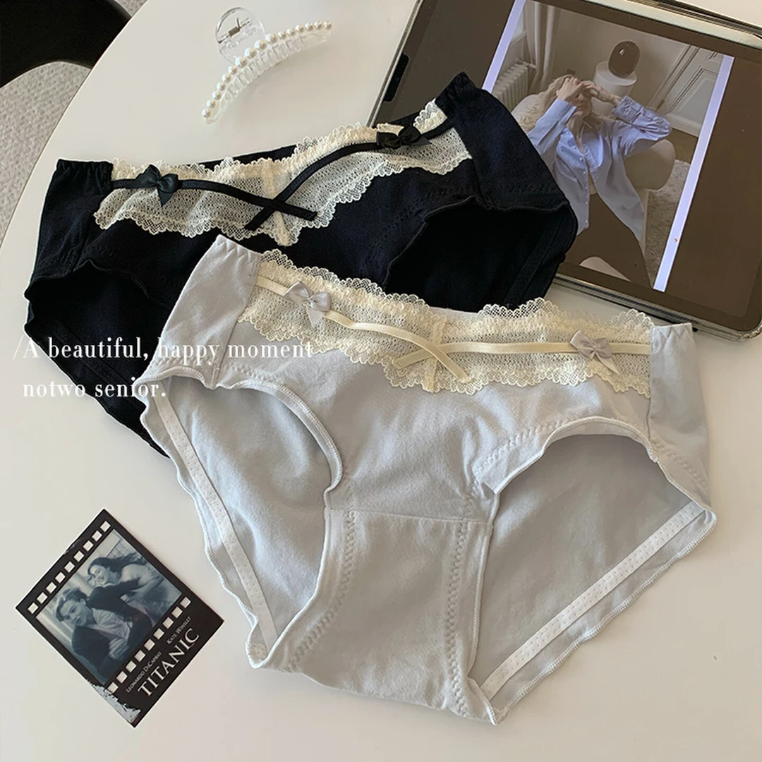 纯欲风内裤女2025新款纯棉抗菌性感女生中低腰小仙女可爱棉质三角