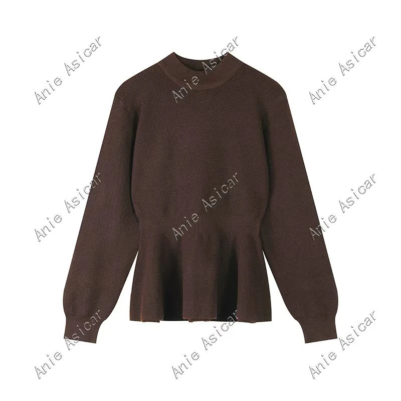 【甜甜南油】Q6088 洋气长袖针织衫女秋冬季新款百搭气质减龄上衣