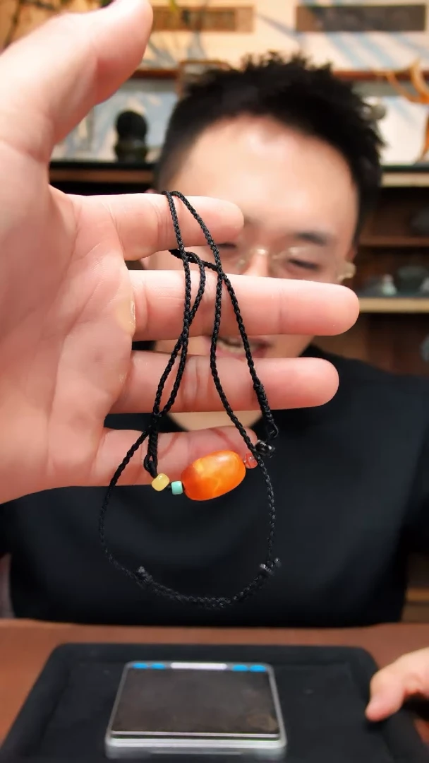 裸石蜜蜡未镶嵌蜜蜡枣珠颈链GW