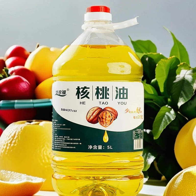 纯核桃油5升无添加无调和精炼家庭食用油