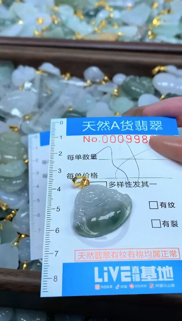 颈饰未镶嵌翡翠净货挂件-9986