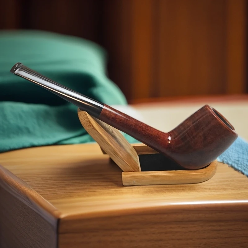 鸟眼纹撞球意大利石楠木手工烟斗 福利款