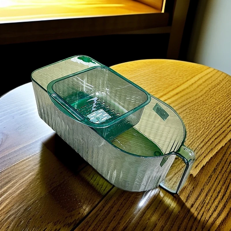 【新疆包邮】家用轻奢双层果盘客厅嗑瓜子懒人果篮沥水果盆透明干果