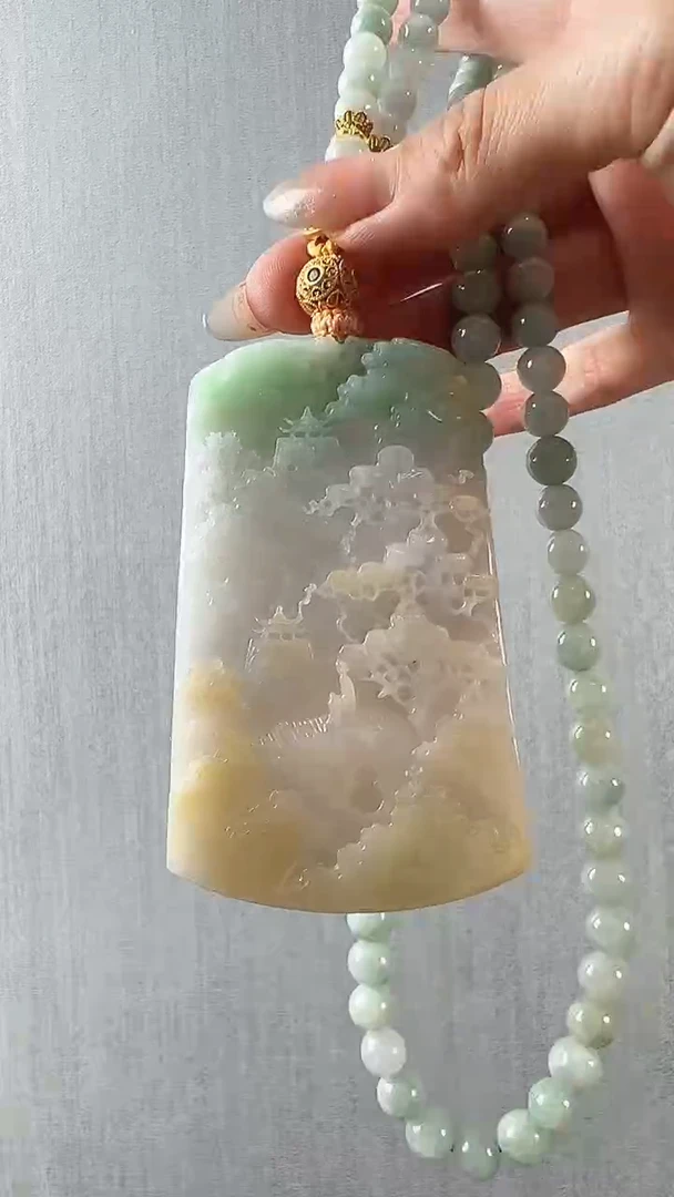 颈饰未镶嵌翡翠山水