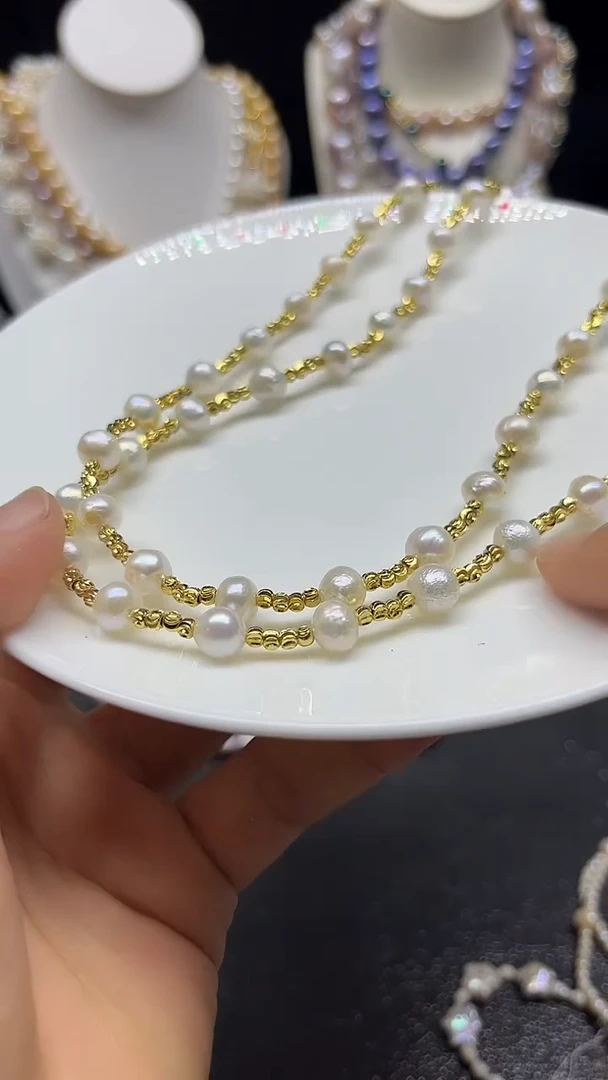 颈饰未镶嵌淡水珍珠多人