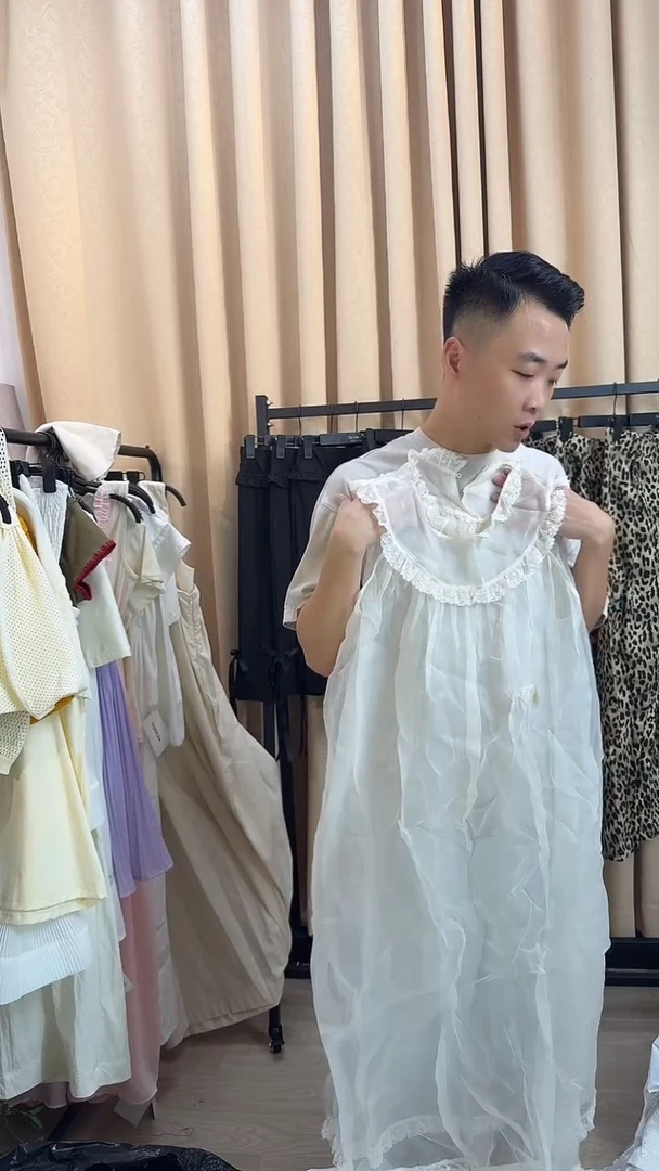 背带款美美样衣 真丝透透背心裙M码