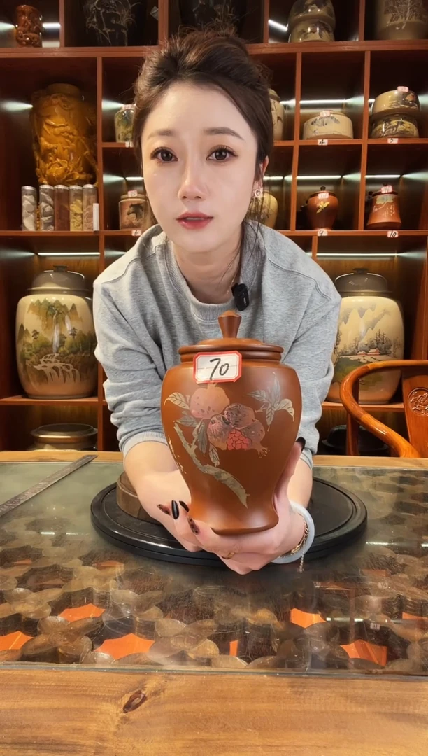 罐云南建水紫陶复烧小茶罐@70