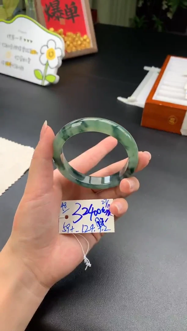 未镶嵌手镯翡翠用****7翡翠手镯 下单联系小耳机#48
