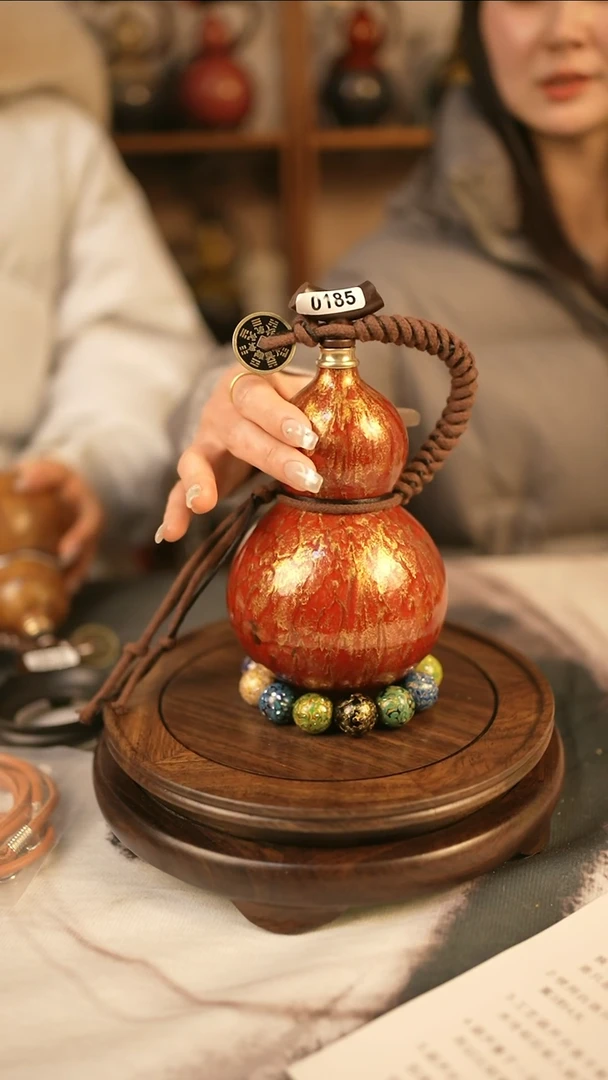 【闪购商品】185精品大漆酒葫芦送漏斗网兜