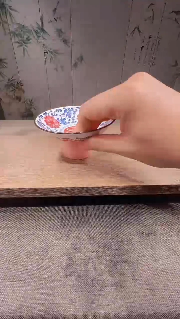 @微光茶器果盘缠枝莲C955