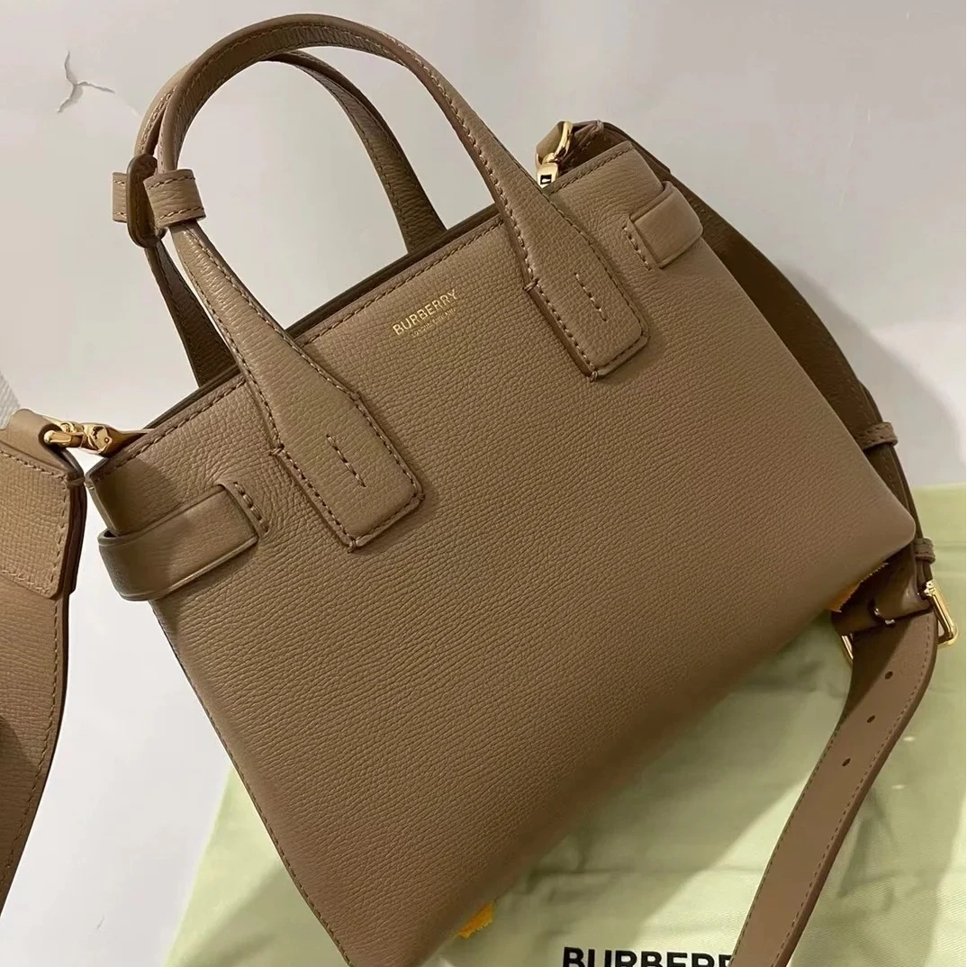 99新 BURBERRY/博柏利 棕色手提单肩包 1868 8308