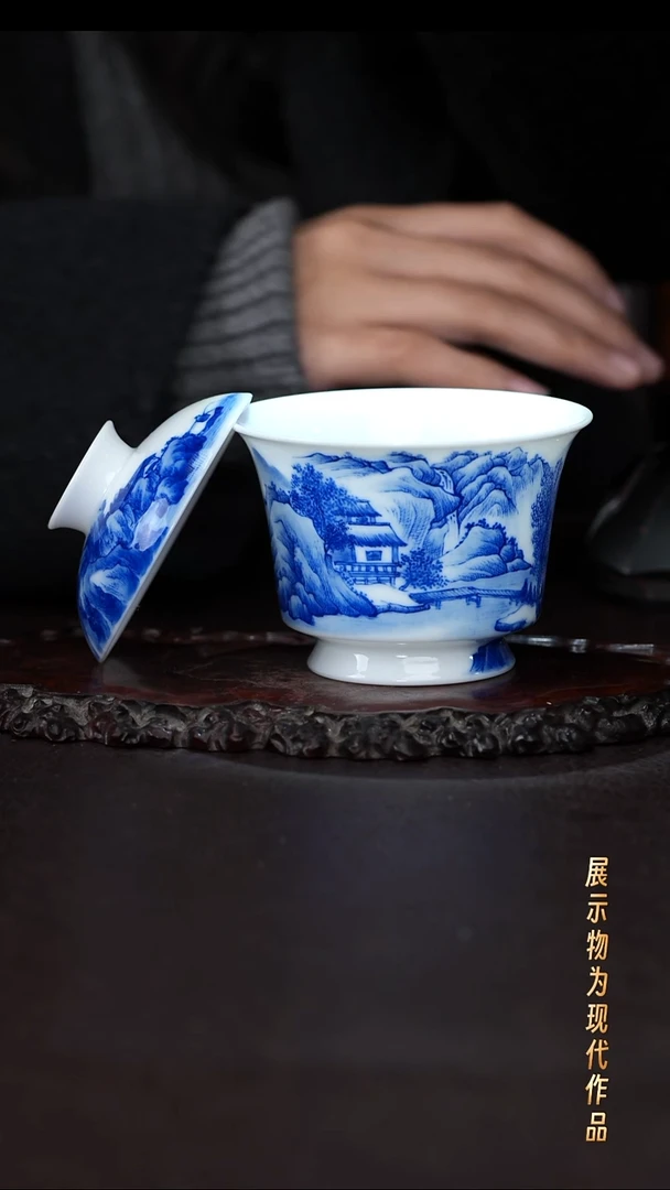 杯子瓷画堂春好瓷好器