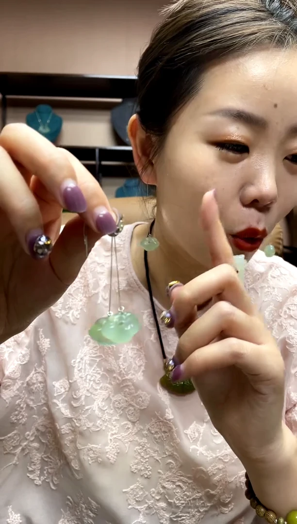 岫玉银S925镶嵌耳饰多样性发货其中发一