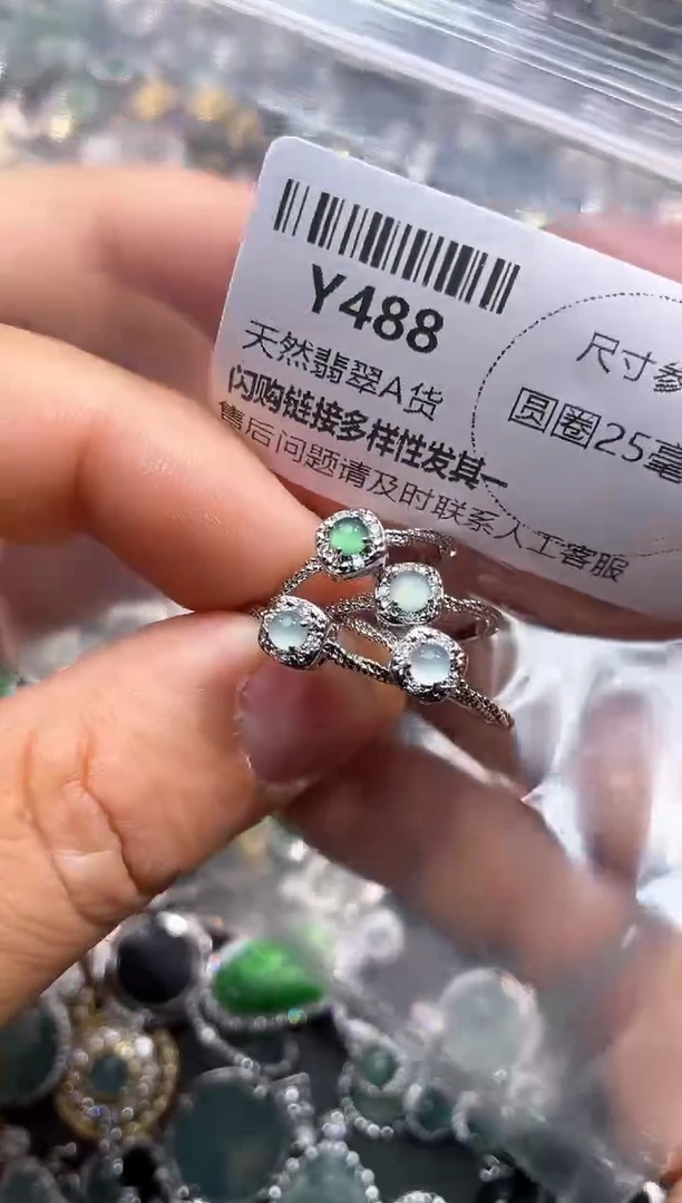 【闪购商品】翡翠颈饰未镶嵌Y488戒指 多样性发其二