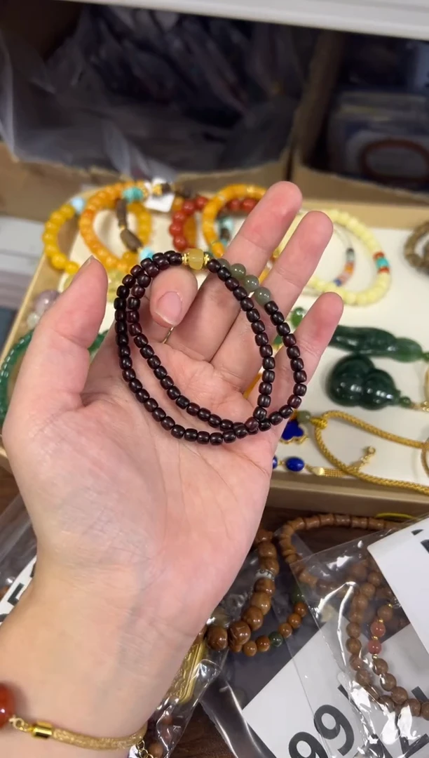 吊坠檀香紫檀（小叶紫檀）未镶嵌精工紫檀木和田款双圈[2286]