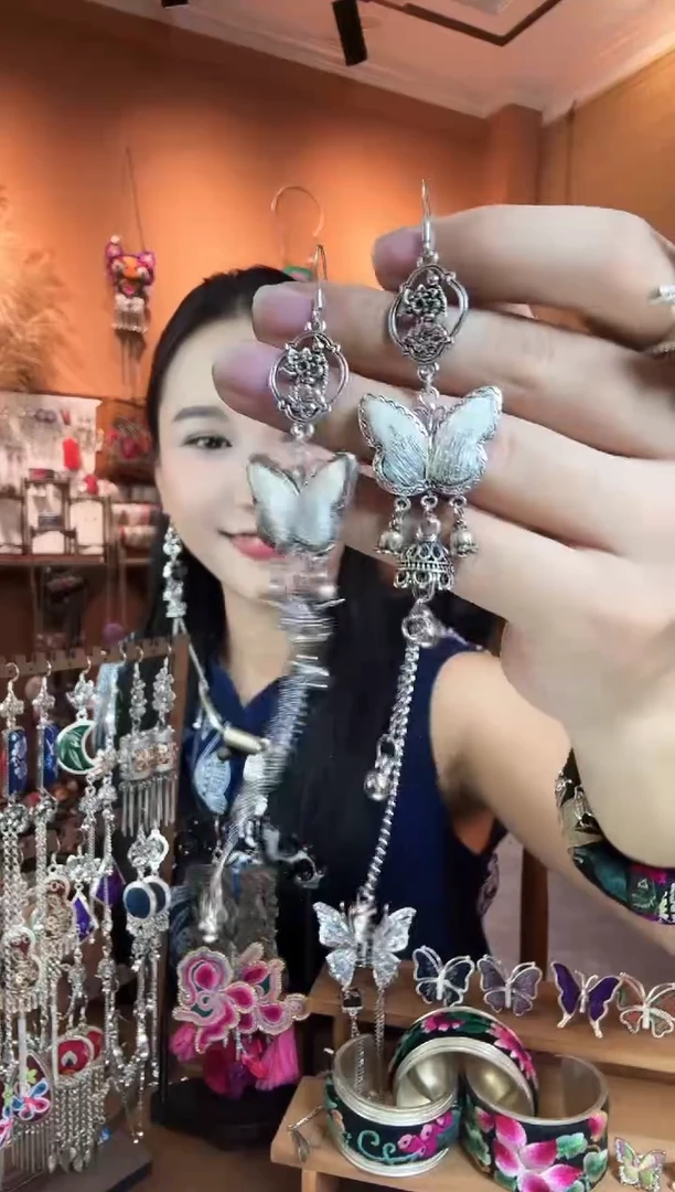 刺绣纯手工民族风耳环