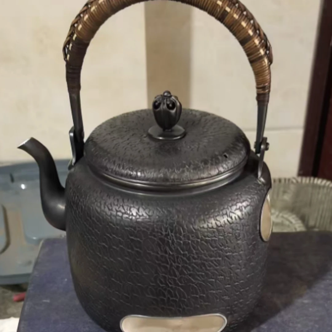 犀皮炭烧壶 茶壶水壶