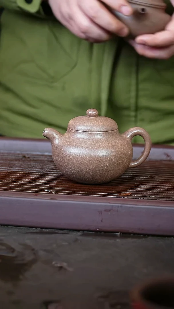 紫砂段泥柿圆紫砂