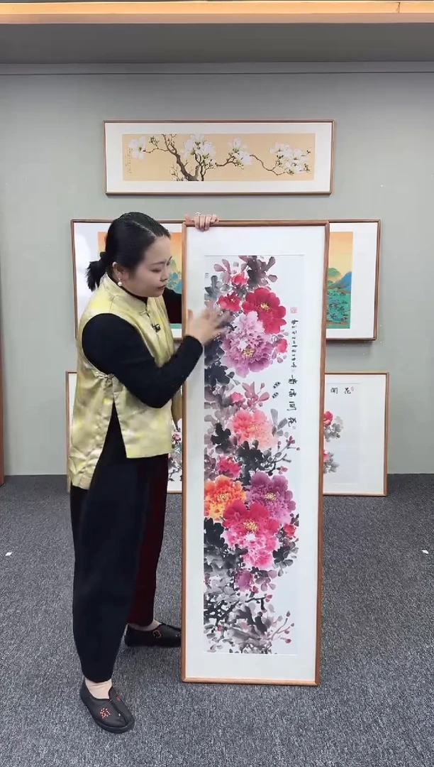 国画花开富贵155*45