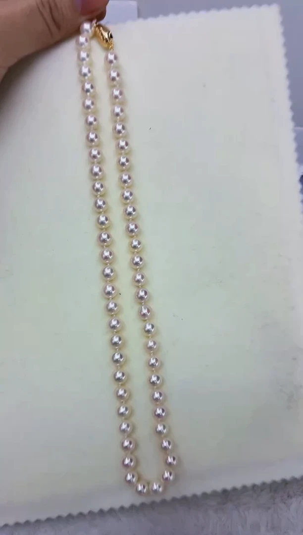 未镶嵌DA海水珍珠羽皇金串链 y1159