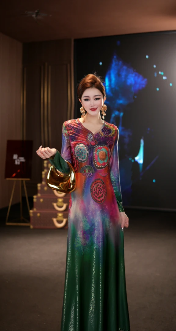 (娴儿)-高贵轻奢设计师秋季新款连衣裙D29440
