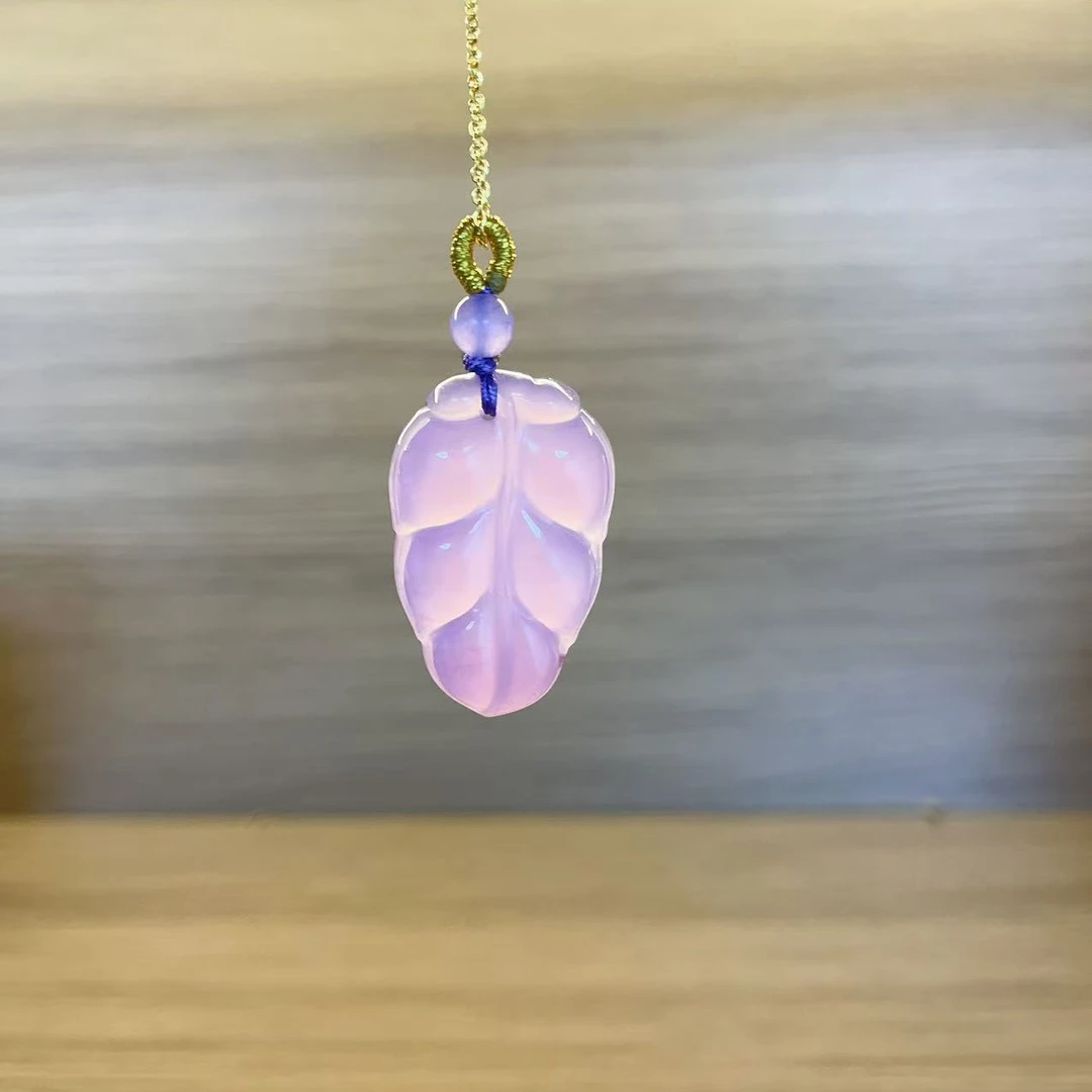 缅料紫罗兰大叶有成项链