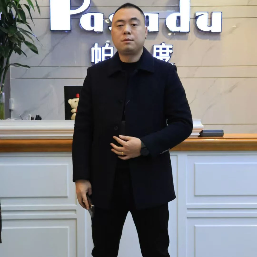 帕萨度男士冬季商务休闲一手长翻领羊毛大衣224682