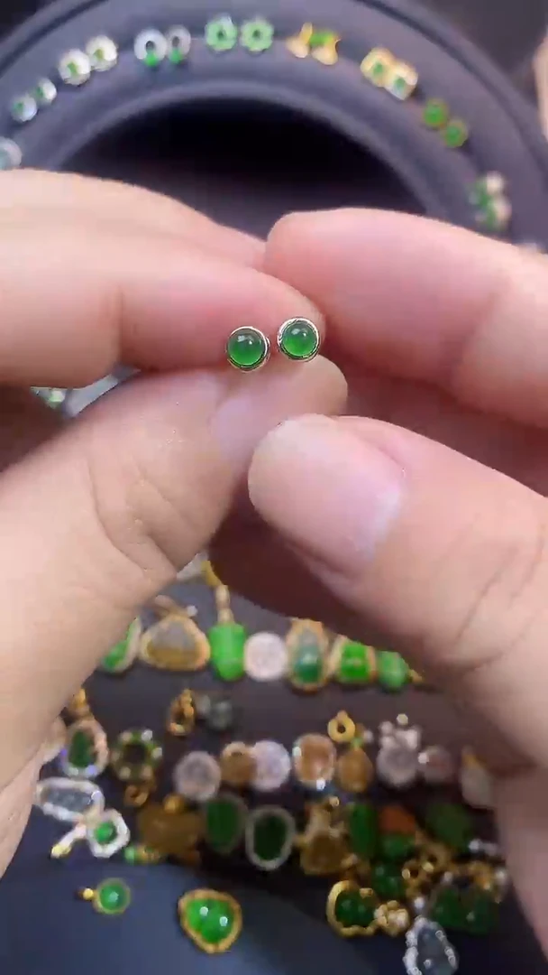 吊坠(不含链)银S925镶嵌翡翠1