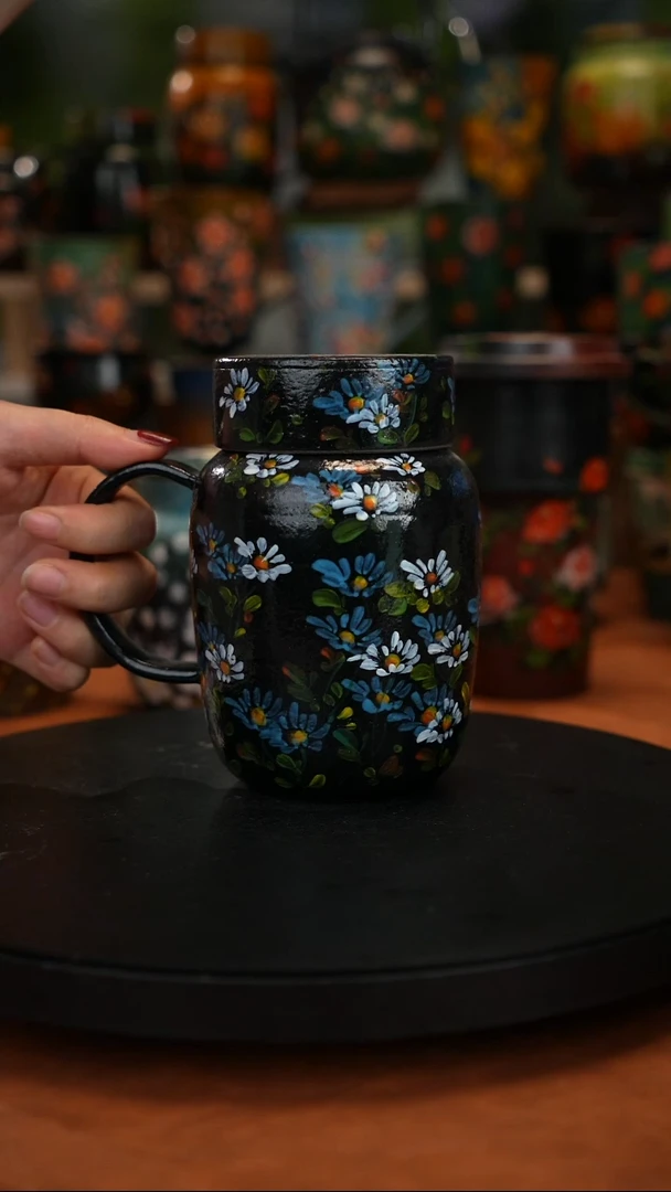 紫砂油画手绘釉 下彩