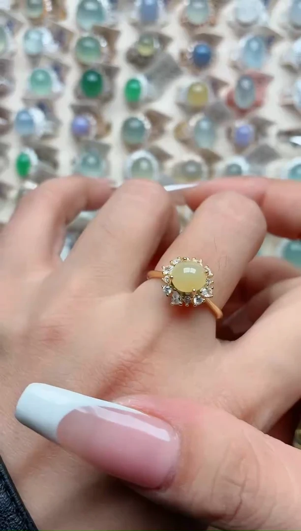 吊坠(不含链)银S925镶嵌翡翠.