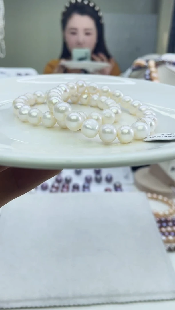 未镶嵌手链淡水珍珠白色系手链8-9mm