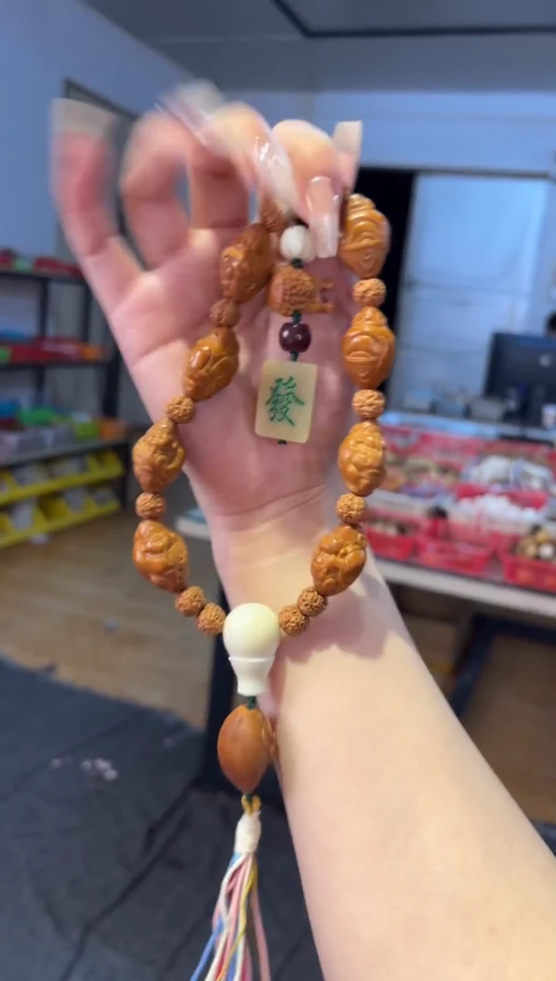 菩提根/象牙果吊坠  橄榄八大财神手持
