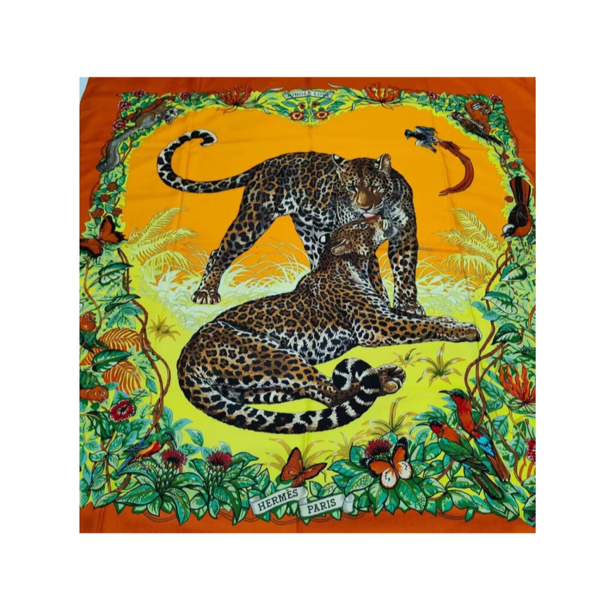 全新未使用 Hermes/爱马仕 【念念活动】披肩 “丛林之爱”系列