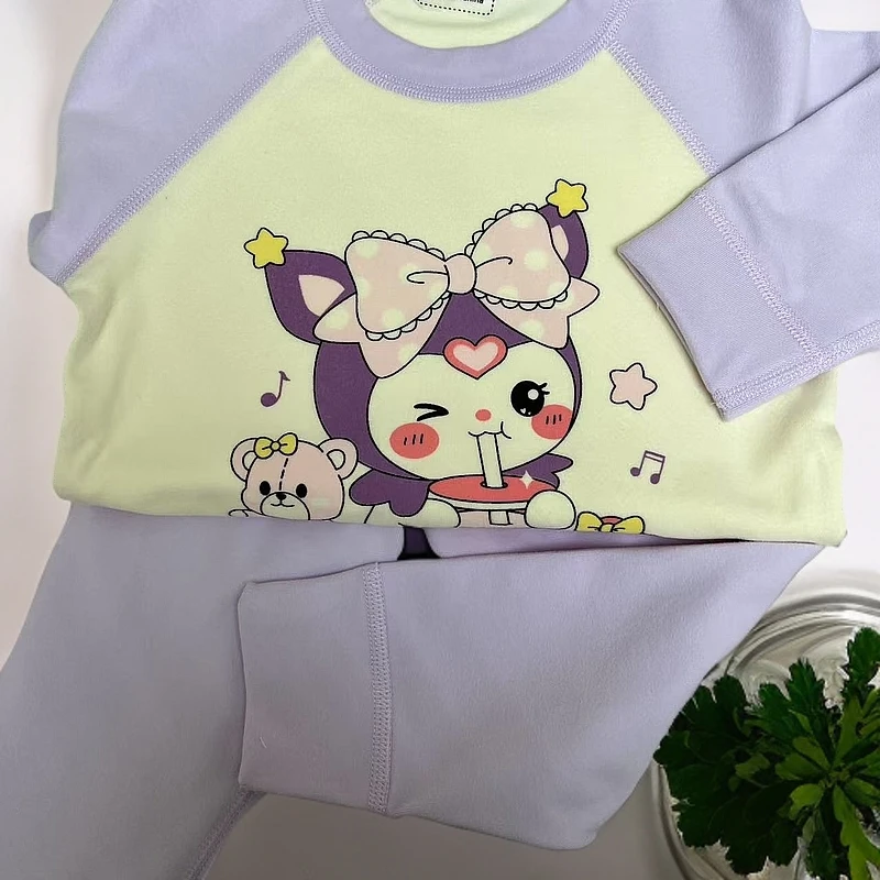 女童春季舒绒棉儿童秋衣秋裤