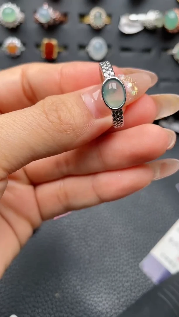 【闪购商品】翡翠戒指银S925镶嵌1111111111  43