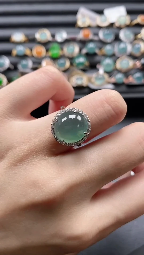 【闪购商品】翡翠戒指银S925镶嵌1111