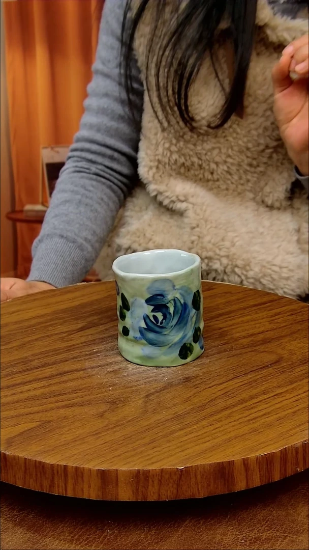 杯子陶景德镇手工手绘釉下彩陶瓷