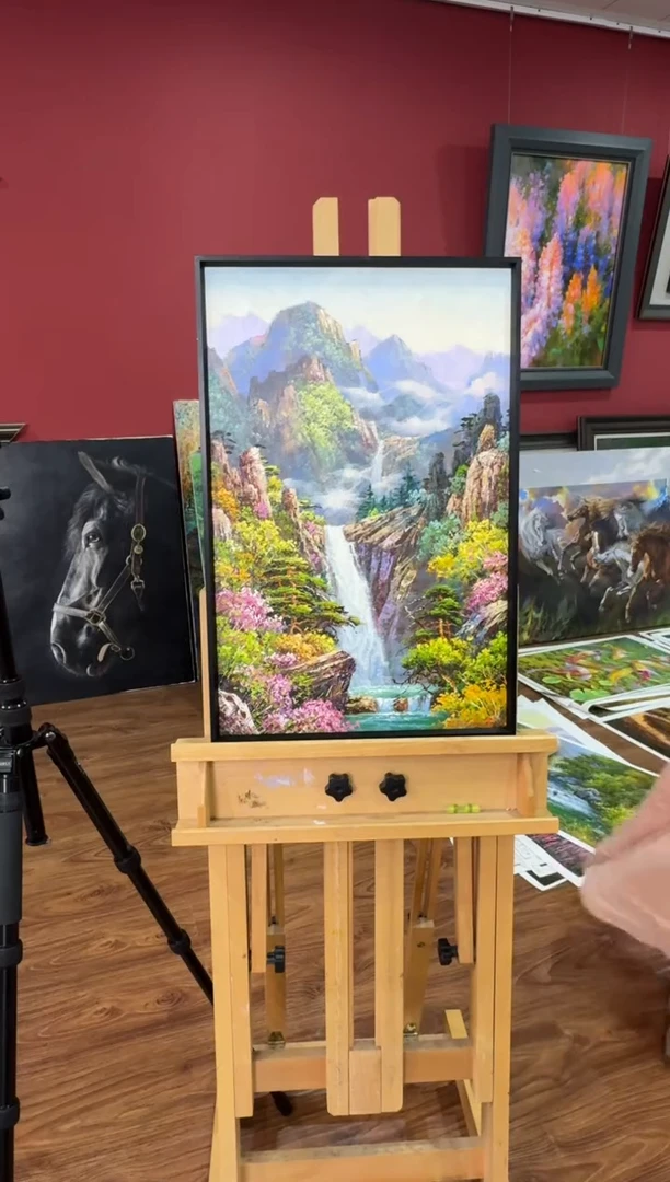 油画【原创·保真·带证书】朝鲜画家纯手绘油画作品  顺丰包邮