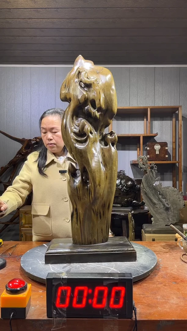 金丝楠东**明阴沉木随行摆件