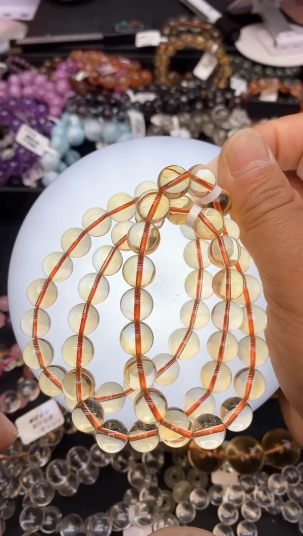 水晶手链未镶嵌A49 黄水 10mm 多样性发其一