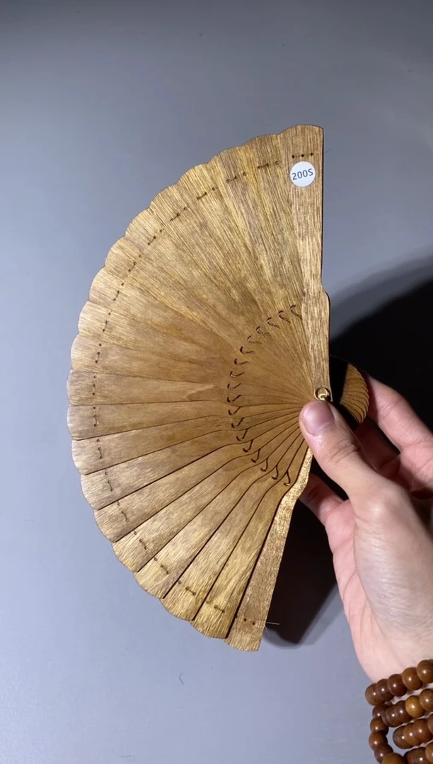 【闪购商品】金丝楠200号15cm金丝楠木小叶桢楠扇子