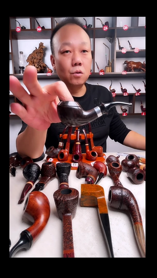 意大利石楠木手工打磨烟斗