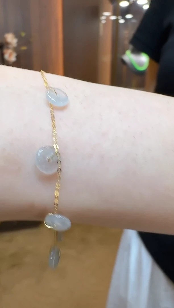 18K金镶嵌手链翡翠多样性团购发一件