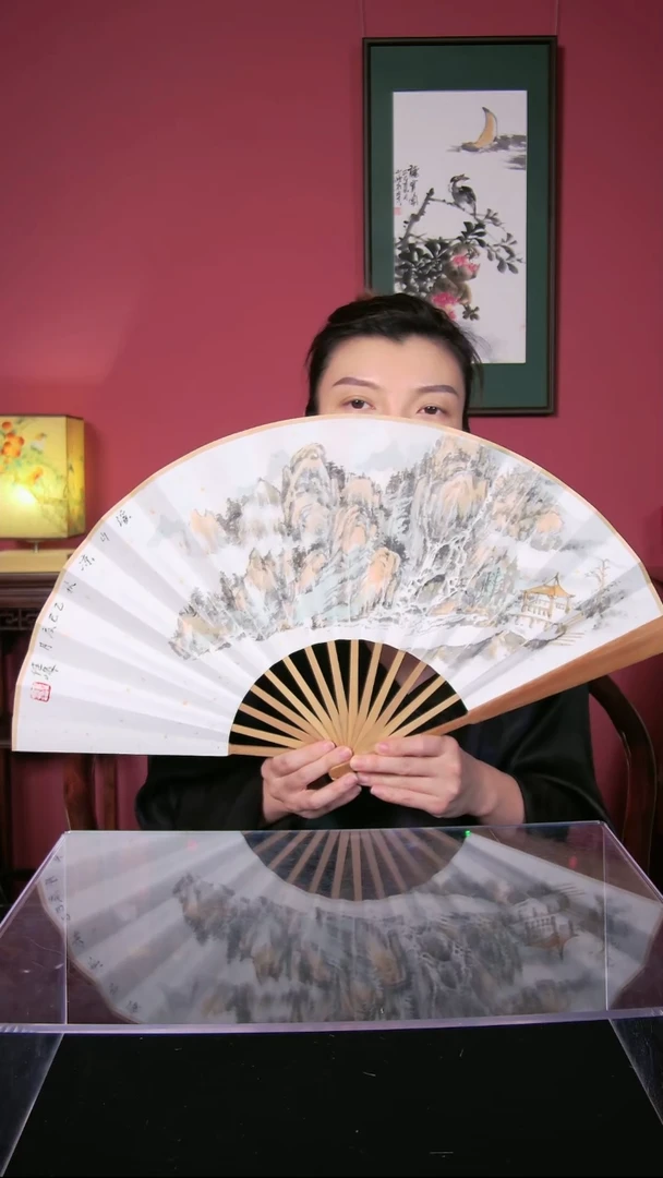 国画于健峰折扇作品
