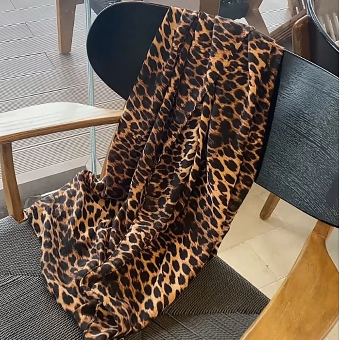 美丝宸【美洲豹纹】秋冬时尚复古风豹纹围巾四季长款披肩百搭保暖