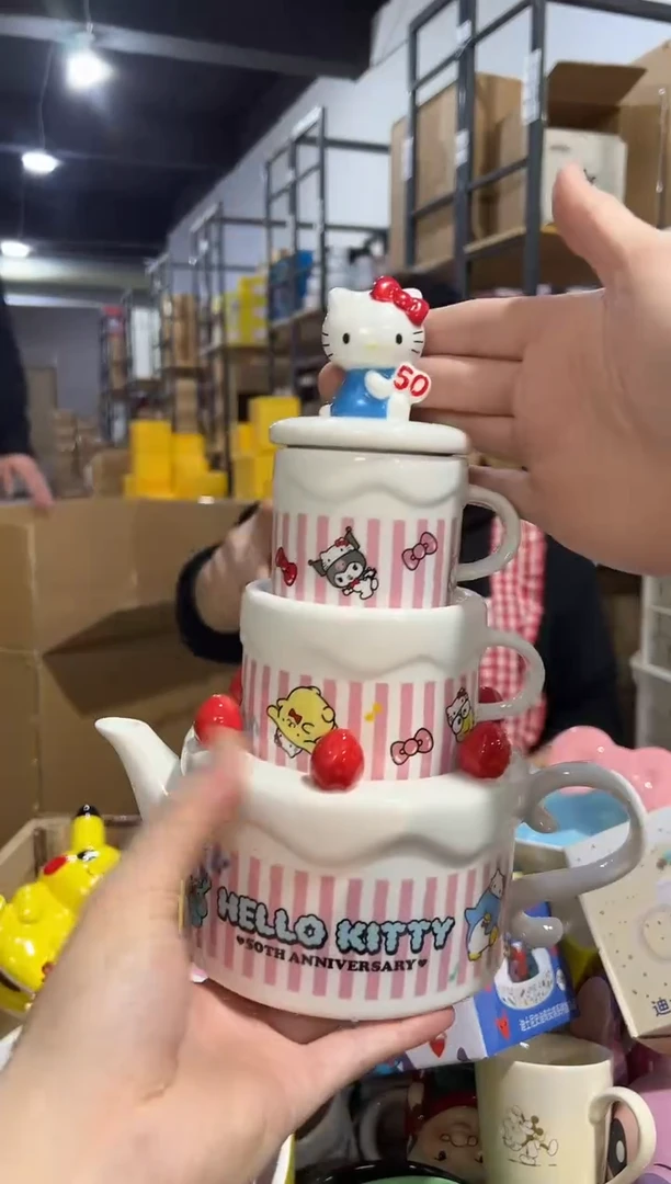 【闪购商品】杯原盒50周年kt猫茶壶