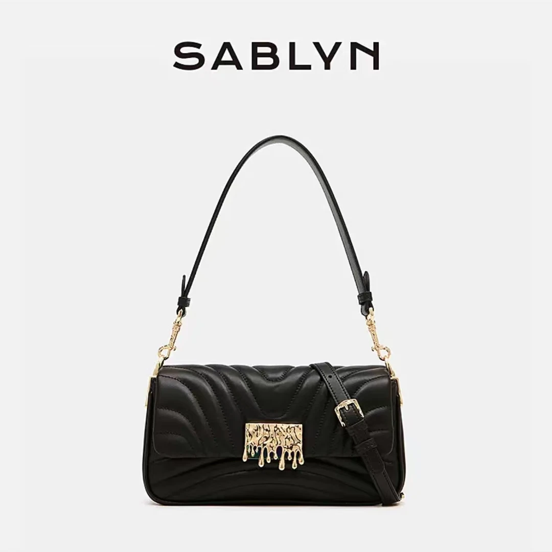 钟意宠粉-SABLYN单间百搭网红款包包2221（黑色）048