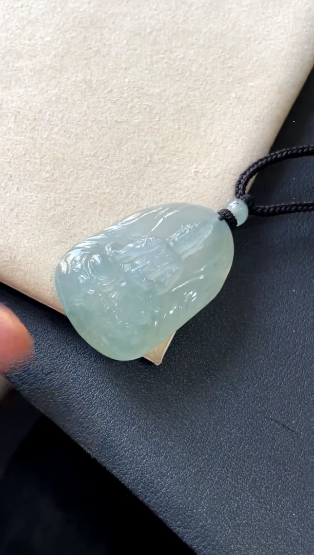 未镶嵌定制翡翠观音   不含绳子