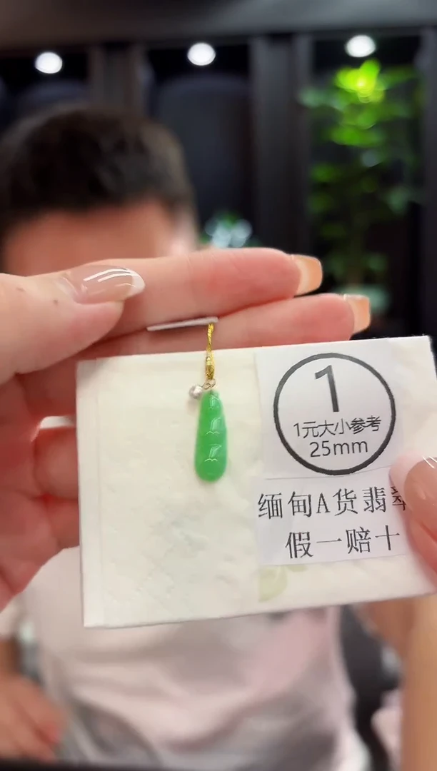 颈饰18K金镶嵌翡翠 缅料A货/支持复检/一件