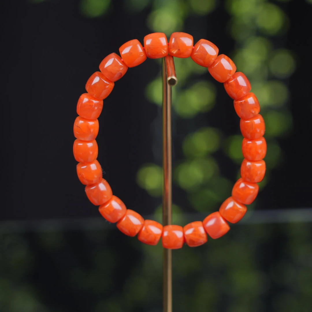 天然南红直切8m+手串